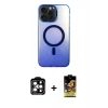 MARSİLYAN™- iPhone 14 Pro Max Kılıf Doruk Klasik Prime - Siyah Buffer Cam Ekran Koruyucu + PVD Metal Kamera Lens - TU