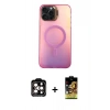 MARSİLYAN™- iPhone 14 Pro Max Kılıf Doruk Klasik Prime - Siyah Buffer Cam Ekran Koruyucu + PVD Metal Kamera Lens - TU
