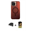 MARSİLYAN™- iPhone 14 Pro Max Kılıf Doruk Klasik Prime - Siyah Buffer Cam Ekran Koruyucu + Raze Metal Kamera Lens - GS