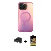 MARSİLYAN™- iPhone 14 Pro Max Kılıf Doruk Klasik Prime - Siyah Buffer Cam Ekran Koruyucu + Raze Metal Kamera Lens - GS