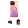 MARSİLYAN™- iPhone 14 Pro Max Kılıf Doruk Klasik Prime - Siyah Buffer Hayalet Cam Ekran Koruyucu + Raze Metal Kamera Lens - GS