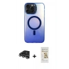 MARSİLYAN™- iPhone 14 Pro Max Kılıf Doruk Klasik Prime - Siyah Mat Seramik Nano Ekran Koruyucu + Raze Metal Kamera Lens - GS