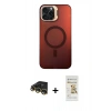 MARSİLYAN™- iPhone 14 Pro Max Kılıf Doruk Klasik Prime - Siyah Mat Seramik Nano Ekran Koruyucu + Raze Metal Kamera Lens - GD