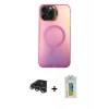 MARSİLYAN™- iPhone 14 Pro Max Kılıf Doruk Klasik Prime - Siyah Polymer Nano Ekran Koruyucu + Raze Metal Kamera Lens - GS