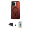 MARSİLYAN™- iPhone 14 Pro Max Kılıf Doruk Klasik Prime - Siyah Polymer Nano Ekran Koruyucu + Raze Metal Kamera Lens - GS