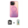 MARSİLYAN™- iPhone 14 Pro Max Kılıf Doruk Klasik Prime - Siyah Polymer Nano Ekran Koruyucu + PVD Metal Kamera Lens - TU