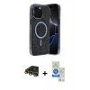 MARSİLYAN™- iPhone 14 Pro Max Kılıf Eksen Çizgi - Şeffaf Royal Nano Ekran Koruyucu + Raze Metal Kamera Lens - GD