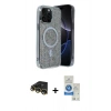 MARSİLYAN™- iPhone 14 Pro Max Kılıf Eksen Çizgi - Şeffaf Royal Nano Ekran Koruyucu + Raze Metal Kamera Lens - GD
