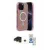 MARSİLYAN™- iPhone 14 Pro Max Kılıf Eksen Çizgi - Şeffaf Royal Nano Ekran Koruyucu + Raze Metal Kamera Lens - GD