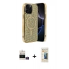 MARSİLYAN™- iPhone 14 Pro Max Kılıf Eksen Çizgi - Siyah 6D Mat Seramik Hayalet Nano Ekran Koruyucu + Bilvis Titan Kamera Lens - GD