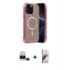 MARSİLYAN™- iPhone 14 Pro Max Kılıf Eksen Çizgi - Siyah Bilvis 3D Mat Cam Ekran Koruyucu + Bilvis Titan Kamera Lens - GS