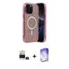 MARSİLYAN™- iPhone 14 Pro Max Kılıf Eksen Çizgi - Siyah Bilvis 5in1 3D Magic Cam Ekran Koruyucu + Bilvis Titan Kamera Lens - DNMR