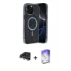 MARSİLYAN™- iPhone 14 Pro Max Kılıf Eksen Çizgi - Siyah Bilvis 5in1 3D Magic Cam Ekran Koruyucu + Raze Metal Kamera Lens - GS