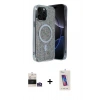 MARSİLYAN™- iPhone 14 Pro Max Kılıf Eksen Çizgi - Siyah Joko 5D Cam + Bilvis Titan Kamera Lens - GS