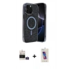 MARSİLYAN™- iPhone 14 Pro Max Kılıf Eksen Çizgi - Siyah Joko 5D Cam + Bilvis Titan Kamera Lens - GS