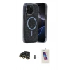MARSİLYAN™- iPhone 14 Pro Max Kılıf Eksen Çizgi - Siyah Joko 5D Cam + Raze Metal Kamera Lens - GD