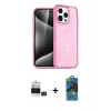 MARSİLYAN™- iPhone 14 Pro Max Kılıf Eksen Doku Koleksiyonu - Siyah 18D Cam Ekran Koruyucu + Bilvis Titan Kamera Lens - DNMR