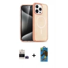 MARSİLYAN™- iPhone 14 Pro Max Kılıf Eksen Doku Koleksiyonu - Siyah 18D Cam Ekran Koruyucu + Bilvis Titan Kamera Lens - DNMR