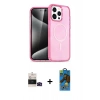 MARSİLYAN™- iPhone 14 Pro Max Kılıf Eksen Doku Koleksiyonu - Siyah 18D Cam Ekran Koruyucu + Bilvis Titan Kamera Lens - SH