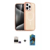 MARSİLYAN™- iPhone 14 Pro Max Kılıf Eksen Doku Koleksiyonu - Siyah 18D Cam Ekran Koruyucu + Bilvis Titan Kamera Lens - GS