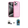 MARSİLYAN™- iPhone 14 Pro Max Kılıf Eksen Doku Koleksiyonu - Siyah 18D Cam Ekran Koruyucu + Bilvis Titan Kamera Lens - GD