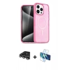 MARSİLYAN™- iPhone 14 Pro Max Kılıf Eksen Doku Koleksiyonu - Siyah 3D Antistatik Cam Ekran Koruyucu + Raze Metal Kamera Lens - GS