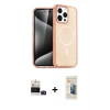 MARSİLYAN™- iPhone 14 Pro Max Kılıf Eksen Doku Koleksiyonu - Siyah 6D Mat Seramik Hayalet Nano Ekran Koruyucu + Derin Mor Bilvis Titan Kamera Lens