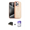 MARSİLYAN™- iPhone 14 Pro Max Kılıf Eksen Doku Koleksiyonu - Siyah Bilvis 5in1 3D Magic Cam Ekran Koruyucu + Raze Metal Kamera Lens - GD