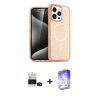 MARSİLYAN™- iPhone 14 Pro Max Kılıf Eksen Doku Koleksiyonu - Siyah Bilvis 5in1 3D Magic Cam Ekran Koruyucu + Bilvis Titan Kamera Lens - SH