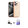 MARSİLYAN™- iPhone 14 Pro Max Kılıf Eksen Doku Koleksiyonu - Siyah Bilvis 5in1 5D Magic Hayalet Cam Ekran Koruyucu + Bilvis Titan Kamera Lens - GD