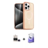 MARSİLYAN™- iPhone 14 Pro Max Kılıf Eksen Doku Koleksiyonu - Siyah Bilvis 5in1 5D Magic Hayalet Cam Ekran Koruyucu + Bilvis Titan Kamera Lens - SH