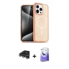 MARSİLYAN™- iPhone 14 Pro Max Kılıf Eksen Doku Koleksiyonu - Siyah Bilvis 5in1 5D Magic Hayalet Cam Ekran Koruyucu + Raze Metal Kamera Lens - GS