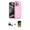 MARSİLYAN™- iPhone 14 Pro Max Kılıf Eksen Doku Koleksiyonu - Siyah Buffer Cam Ekran Koruyucu + Bilvis Titan Kamera Lens - SH