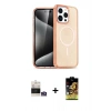 MARSİLYAN™- iPhone 14 Pro Max Kılıf Eksen Doku Koleksiyonu - Siyah Buffer Cam Ekran Koruyucu + Bilvis Titan Kamera Lens - GS
