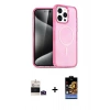 MARSİLYAN™- iPhone 14 Pro Max Kılıf Eksen Doku Koleksiyonu - Siyah Buffer Hayalet Cam Ekran Koruyucu + Bilvis Titan Kamera Lens - DNMR