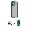 MARSİLYAN™- iPhone 14 Pro Max Kılıf Eksen Doku Prime - Siyah 18D Cam Ekran Koruyucu + Bilvis Titan Kamera Lens - GD
