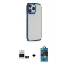 MARSİLYAN™- iPhone 14 Pro Max Kılıf Eksen Doku Prime - Siyah 18D Cam Ekran Koruyucu + Bilvis Titan Kamera Lens - DNMR