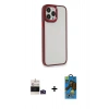 MARSİLYAN™- iPhone 14 Pro Max Kılıf Eksen Doku Prime - Siyah 18D Cam Ekran Koruyucu + Bilvis Titan Kamera Lens - DNMR