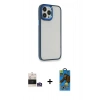 MARSİLYAN™- iPhone 14 Pro Max Kılıf Eksen Doku Prime - Siyah 18D Cam Ekran Koruyucu + Bilvis Titan Kamera Lens - GS