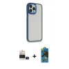 MARSİLYAN™- iPhone 14 Pro Max Kılıf Eksen Doku Prime - Siyah 18D Cam Ekran Koruyucu + Siyah Bilvis Titan Kamera Lens