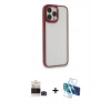 MARSİLYAN™- iPhone 14 Pro Max Kılıf Eksen Doku Prime - Siyah 3D Antistatik Cam Ekran Koruyucu + Bilvis Titan Kamera Lens - SH