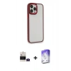 MARSİLYAN™- iPhone 14 Pro Max Kılıf Eksen Doku Prime - Siyah Bilvis 5in1 3D Magic Cam Ekran Koruyucu + Bilvis Titan Kamera Lens - DNMR