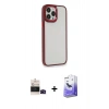 MARSİLYAN™- iPhone 14 Pro Max Kılıf Eksen Doku Prime - Siyah Bilvis 5in1 5D Magic Hayalet Cam Ekran Koruyucu + Bilvis Titan Kamera Lens - SH