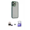MARSİLYAN™- iPhone 14 Pro Max Kılıf Eksen Doku Prime - Siyah Bilvis 5in1 5D Magic Hayalet Cam Ekran Koruyucu + Bilvis Titan Kamera Lens - SH