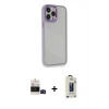 MARSİLYAN™- iPhone 14 Pro Max Kılıf Eksen Doku Prime - Siyah Bilvis Hayalet Cam Ekran Koruyucu + Bilvis Titan Kamera Lens - SH