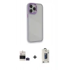 MARSİLYAN™- iPhone 14 Pro Max Kılıf Eksen Doku Prime - Siyah Bilvis Hayalet Cam Ekran Koruyucu + Bilvis Titan Kamera Lens - DNMR