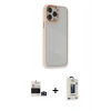 MARSİLYAN™- iPhone 14 Pro Max Kılıf Eksen Doku Prime - Siyah Bilvis Hayalet Cam Ekran Koruyucu + Bilvis Titan Kamera Lens - DNMR