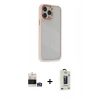 MARSİLYAN™- iPhone 14 Pro Max Kılıf Eksen Doku Prime - Siyah Bilvis Hayalet Cam Ekran Koruyucu + Bilvis Titan Kamera Lens - GS