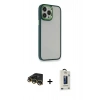 MARSİLYAN™- iPhone 14 Pro Max Kılıf Eksen Doku Prime - Siyah Bilvis Hayalet Cam Ekran Koruyucu + Raze Metal Kamera Lens - GD
