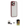 MARSİLYAN™- iPhone 14 Pro Max Kılıf Eksen Doku Prime - Siyah Buffer Cam Ekran Koruyucu + Bilvis Titan Kamera Lens - GD